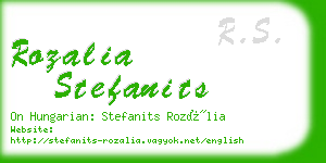 rozalia stefanits business card